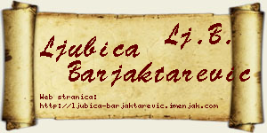 Ljubica Barjaktarević vizit kartica